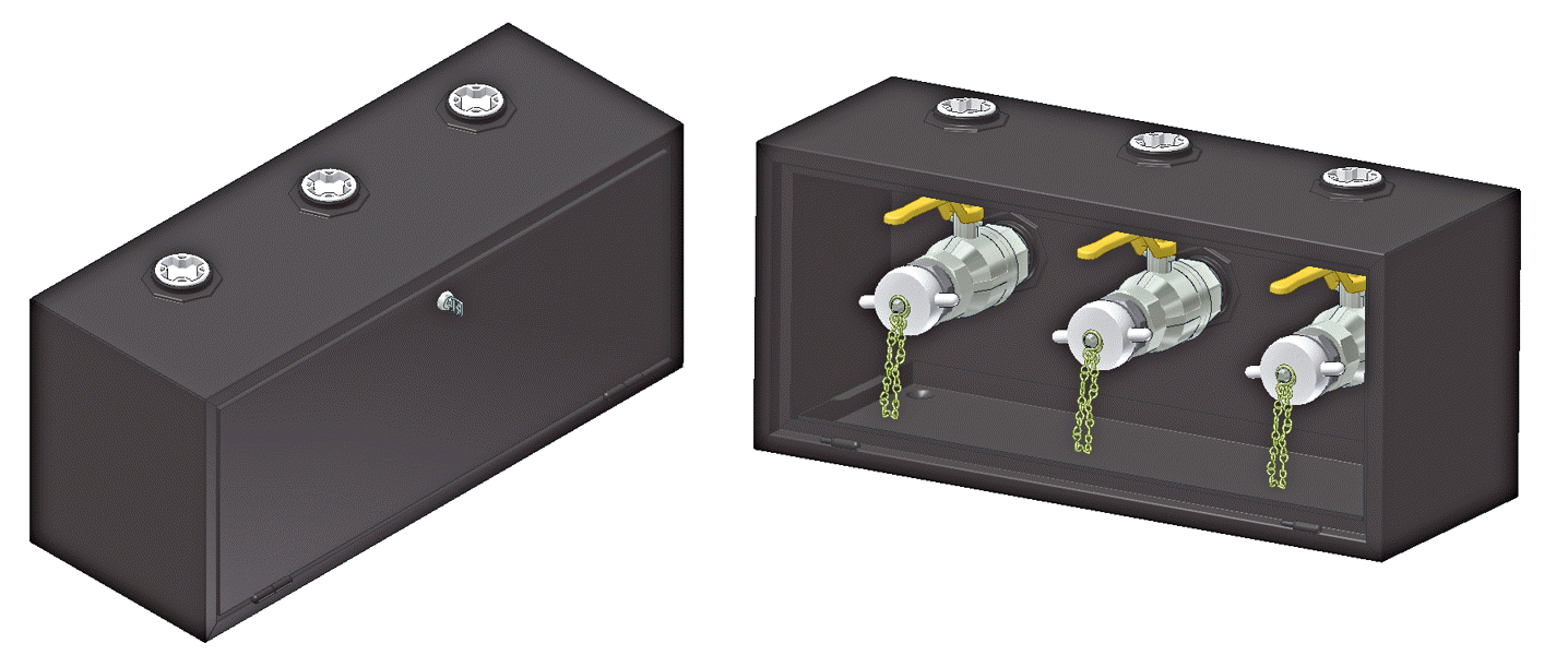 Offset Fill Cabinet 3 way back entry
